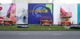 Graffiti rostro mujer en Almere, holanda por zurik
