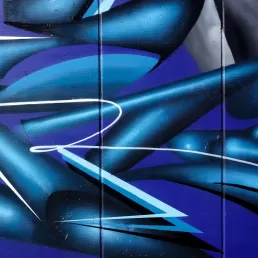 Graffiti rostro mujer en Almere, holanda por zurik