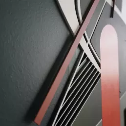 Cuadro graffiti en madera con rostro por zurik