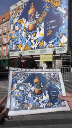 Mural cervezas el águila plaza de la luna Madrid por zurik