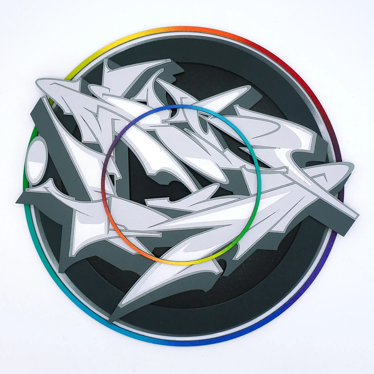 Original graffiti letter painting on wood by Zurik
