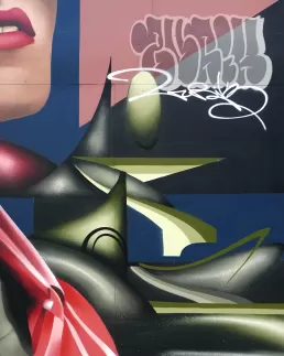 Graffiti en Yardworks festival en glasgow por zurik