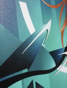 cuadro graffiti en urbanizable art fair Paris por zurik