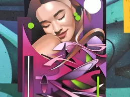 Graffiti painting on wood for Urban Art Fair Paris by Zurik