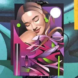 Graffiti painting on wood for Urban Art Fair Paris by Zurik