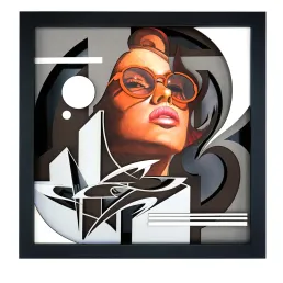 Cuadro graffiti exposición 100% paper en paris por zurik