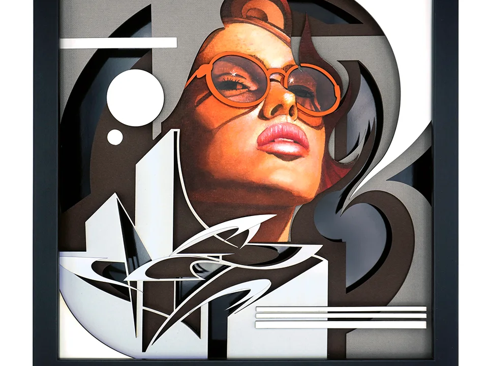 Cuadro graffiti exposición 100% paper en paris por zurik