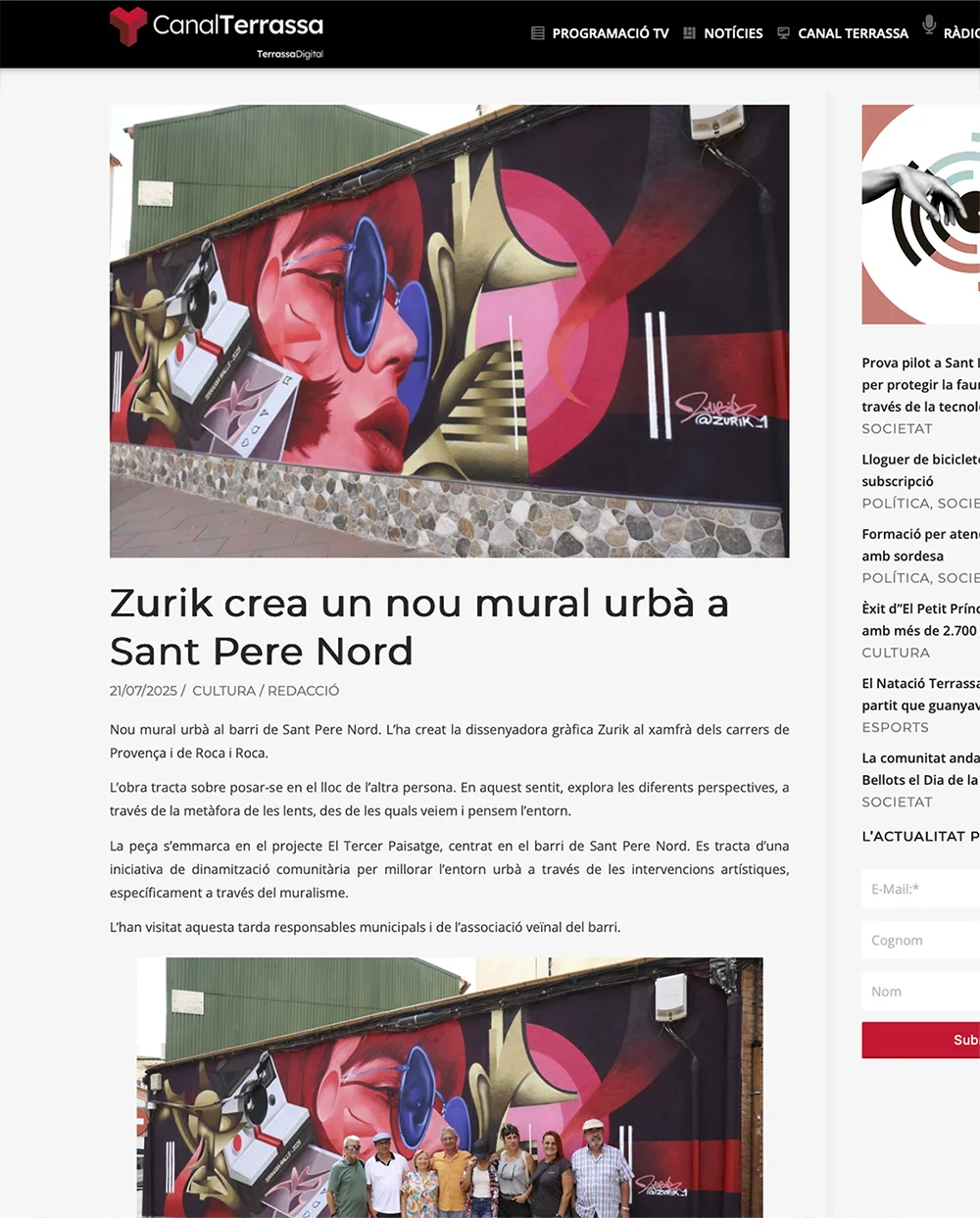 Zurik mural en terrassa noticias