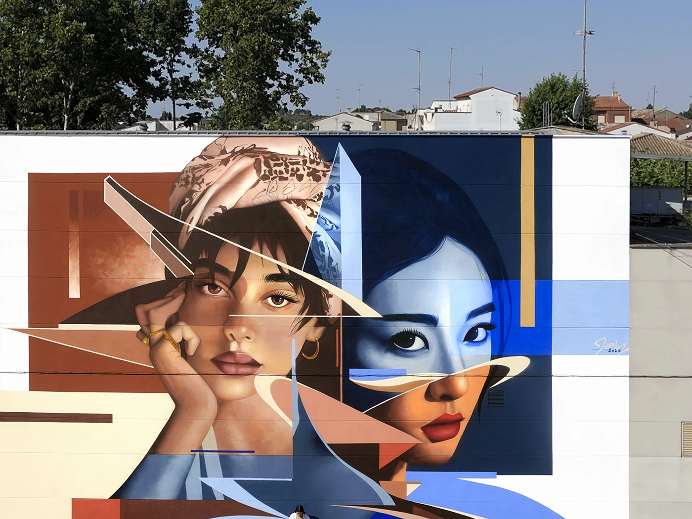 Mural mujeres en iniesta, cuenca- españa por zurik